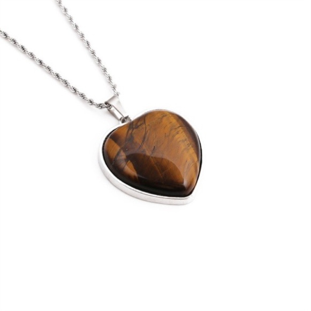 Long Chain Heart Pendant Necklace